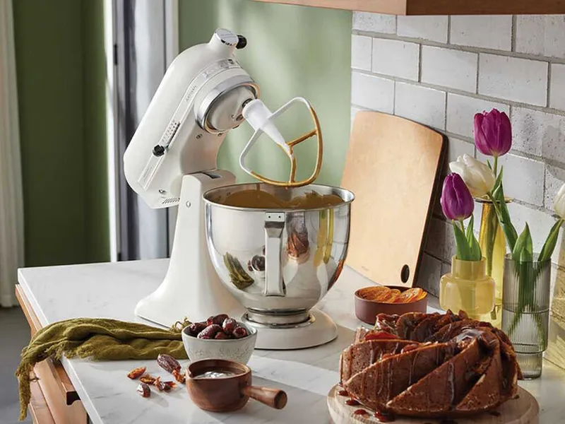 KitchenAid Artisan 5KSM125-EPL Porcelain White - Batteur mélangeur planétaire avec tête relevable