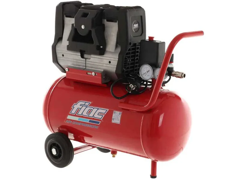 Fiac Super Silent 24 XS88 - Compresseur d'air électrique monophasé silencieux, oil-less - Moteur 0.75 Cv - 24 L