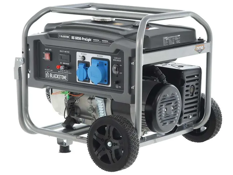 BlackStone BG 6050 - Groupe électrogène sur chariot à essence avec AVR 4.3 kW - Continue 4 kW Monophasé