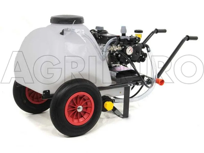 Groupe motopompe de pulvérisation Comet APS 31 - moteur monophasé et chariot avec cuve 120 l