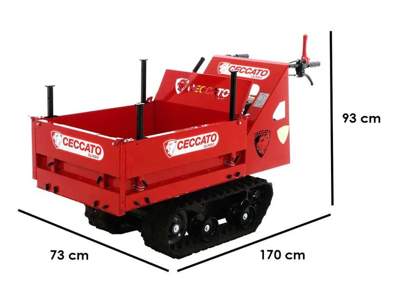 Brouette à moteur ceccato cingolone - Benne extensible - Charge 350 kg
