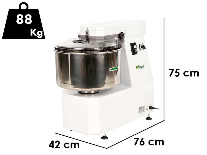 Fimar 30LN - Pétrin à spirale - Triphasé - 25 Kg - 2 Vitesses