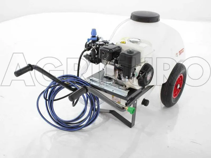 Kit motopompe de pulvérisation Comet MC 25 - Honda GP 160 et chariot avec cuve 120 lt