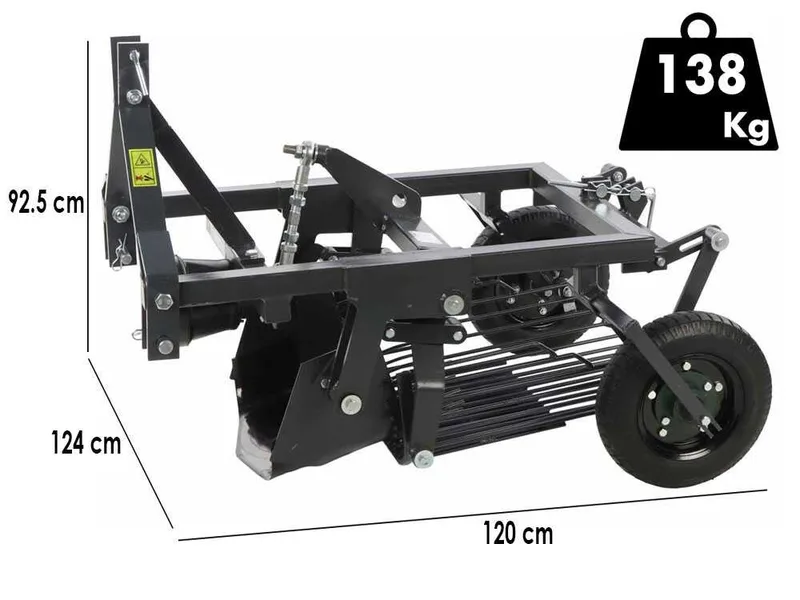 BlackStone B-PH 700 - Arracheuse de pommes de terre pour tracteur - Tamis oscillants - Largeur de travail 70 cm - Pour tracteurs avec attelage à trois points