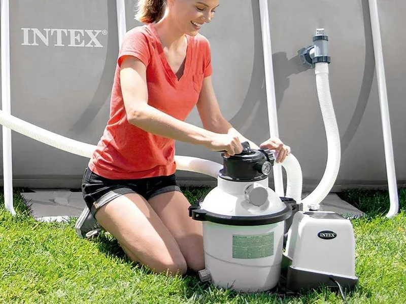 Pompe filtre à sable avec système ECO Intex 26680 - Débit d'eau 10.000 L/h - 520W