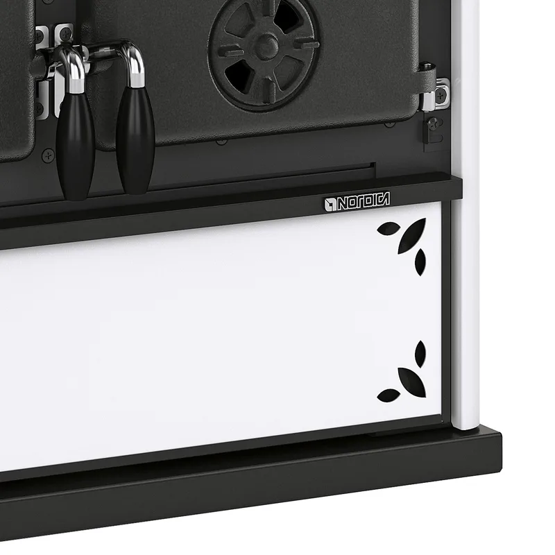 La Nordica Rosetta SX.16 Steel cuisinière à bois acier blanc moucheté