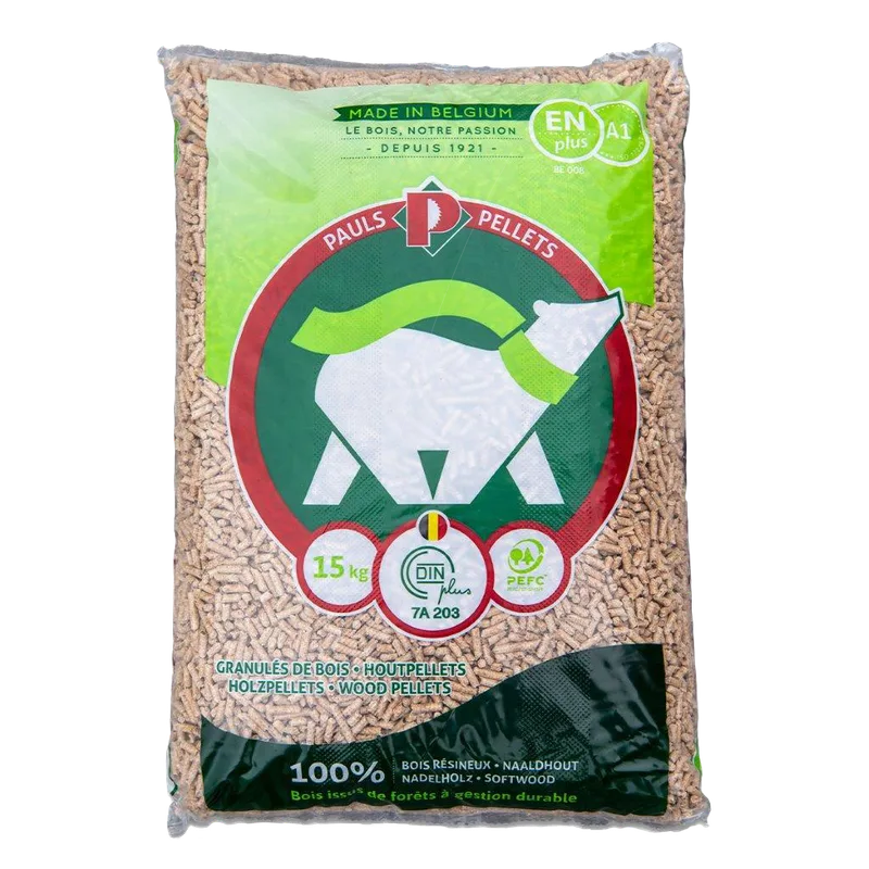 Palette PAULS pellet de 70 sacs de 15 kg = 1.050 kg