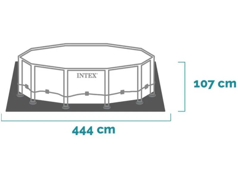 Intex Prisma Frame Clearview 26722NP - Ø427x107 cm - Piscine Ronde
