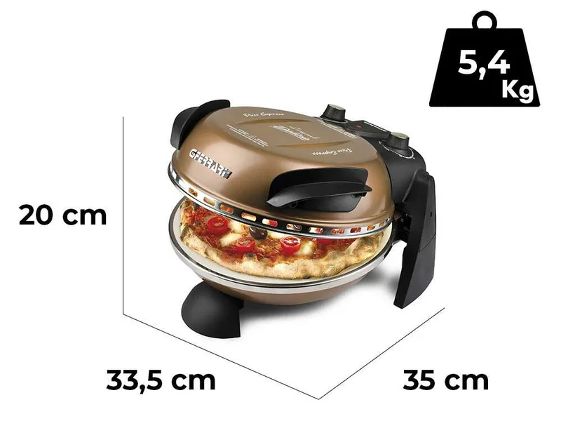G3 Ferrari Delizia Bronze - Four à pizza électrique - Pierre réfractaire