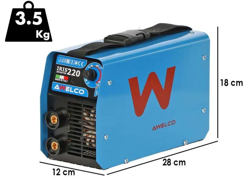 Awelco iris 220 - Poste à souder Inverter (mma), à courant continu (DC)