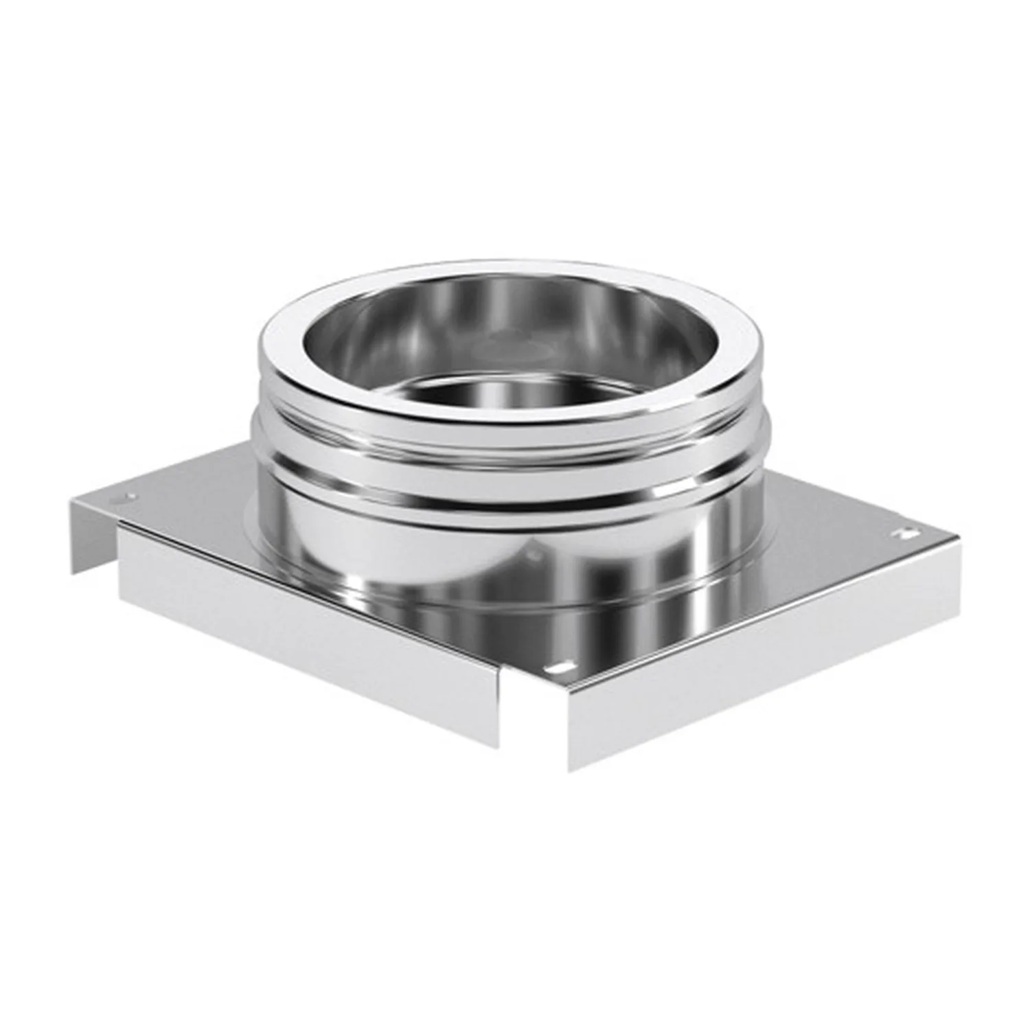 Schiedel ICS plaque de base Ø180 mm avec sortie en bas double paroi brillante