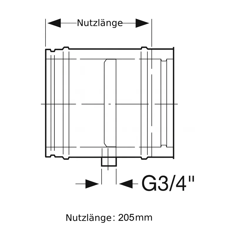 Schiedel ICS élément de tuyau 250 mm Ø130 avec évacuation de condensats double paroi brillant