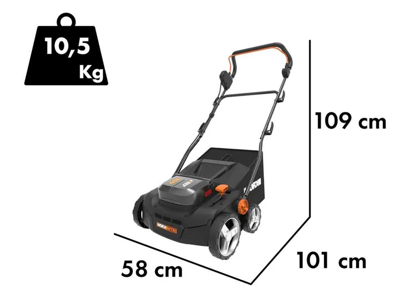 Worx Nitro WG855E.9 - Scarificateur à batterie - 40V