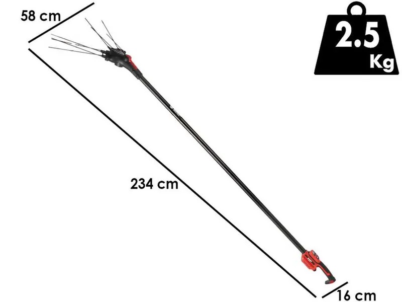 Blue Bird Egeo 23-50 - Peigne vibreur à batterie - 12 V - Perche fixe 235 cm