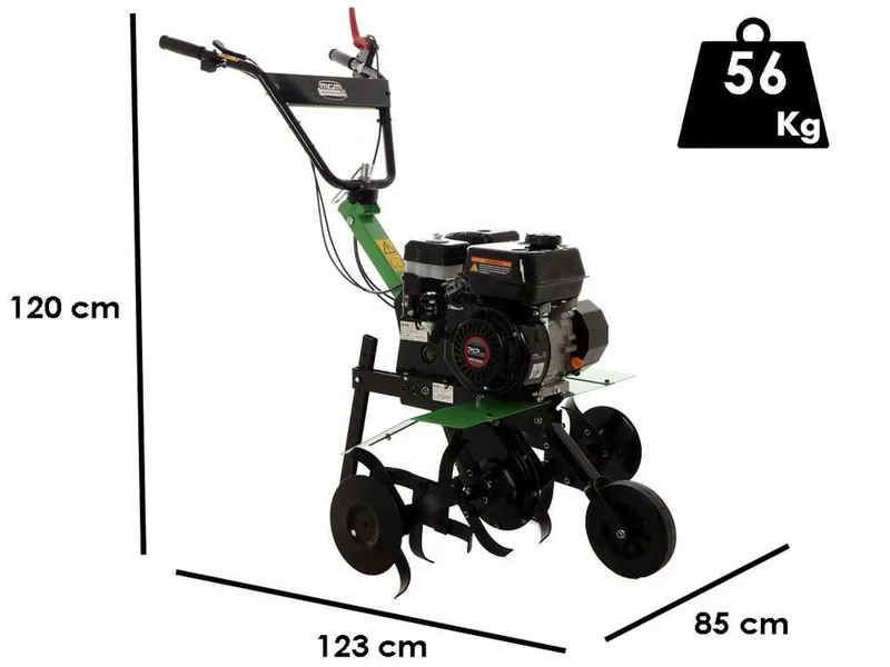 Lampacrescia MGM DL525 - Motobineuse à essence 7 CV - Moteur Loncin