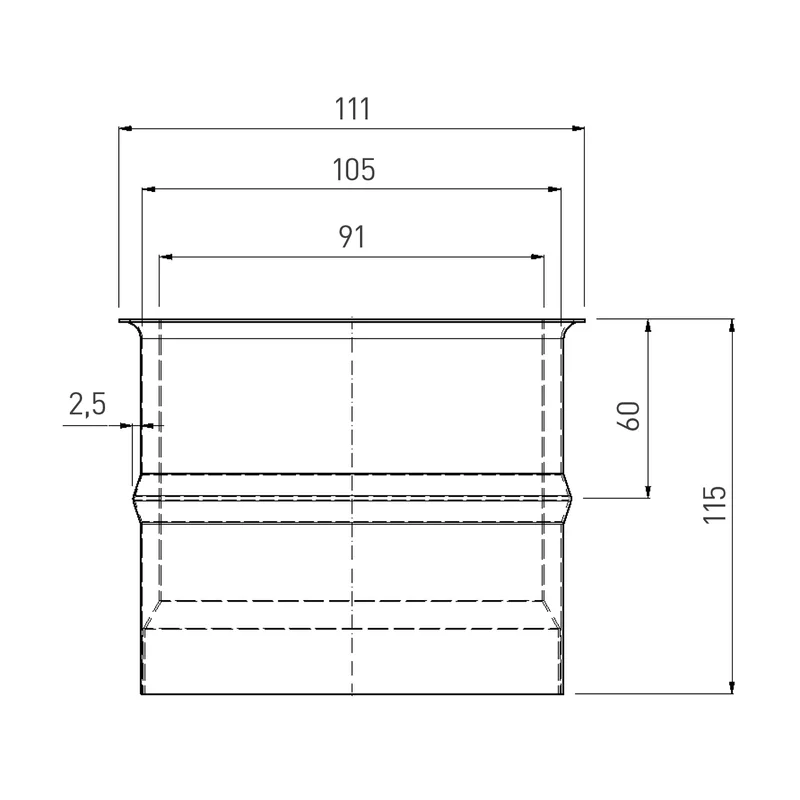 Raik conduit de poêle / tuyau de poêle 100 mm - Doublure à double paroi