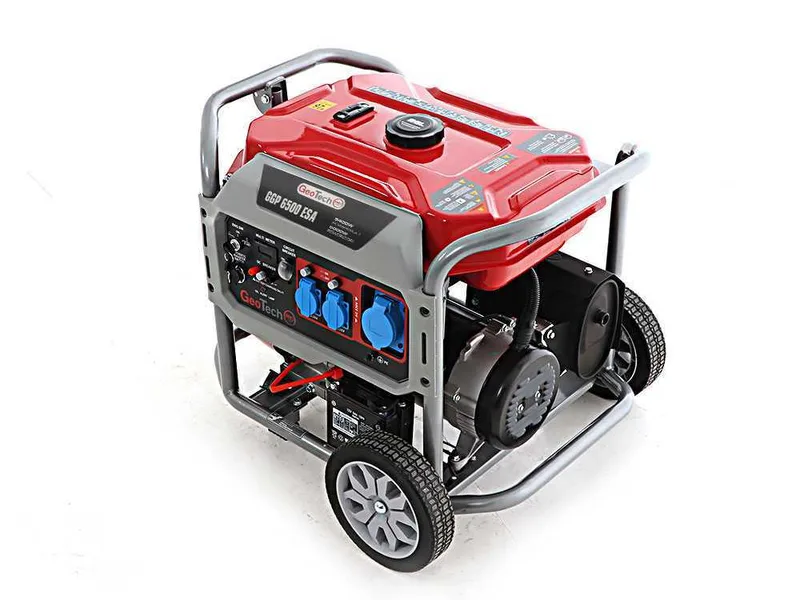 GeoTech Pro GGP 6500 ESA - Groupe électrogène sur chariot avec AVR dém. électrique 5.4 kW - Continue 5 kW Monophasé