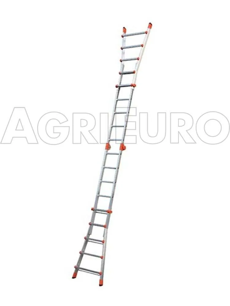 Gierre Peppina AL010DS - 2x6 marches, 2,71 m - Échelle télescopique en aluminium