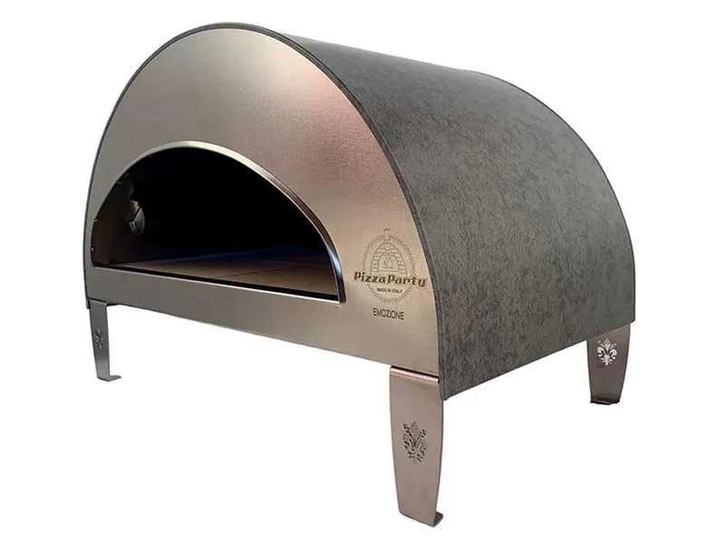 Pizza Party Emozione Perla - Four à pizza à gaz d'extérieur - Chambre de cuisson 40 x 70 cm - Sole en briques réfractaires