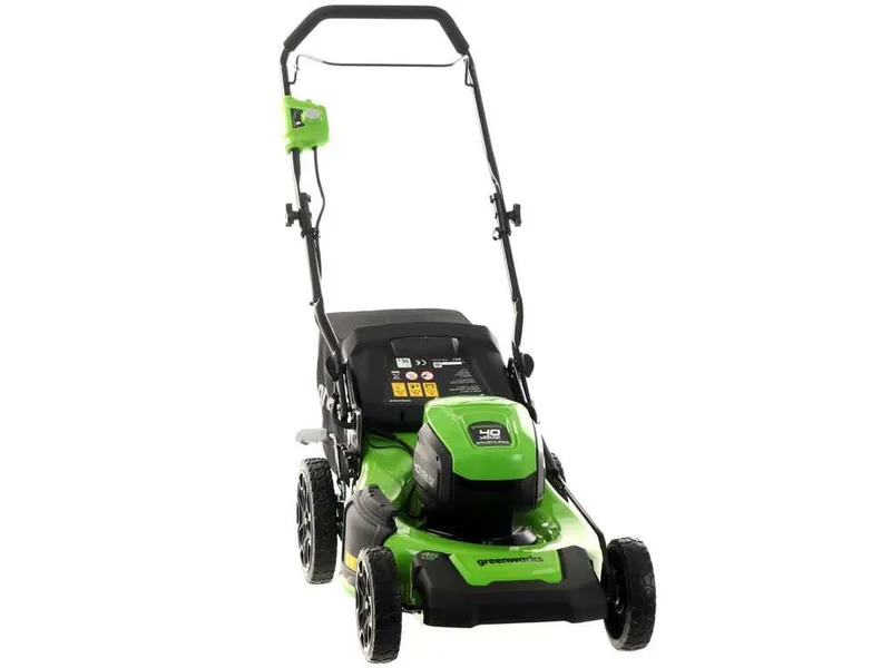 Greenworks GD40LM46HPK4 - Tondeuse à gazon électrique à batterie 40V/4Ah - Coupe 46 cm