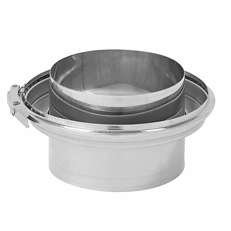 Opsinox conduit de cheminée en acier inoxydable 150 mm transition double paroi à simple paroi OVDE