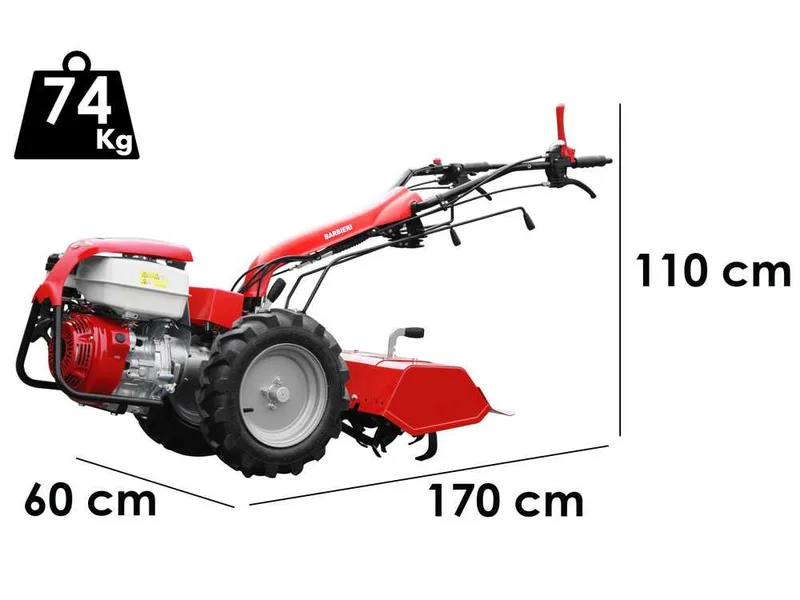 Barbieri Flex 3+2 -Motoculteur à essence - Honda GX270 - 8,4 CV