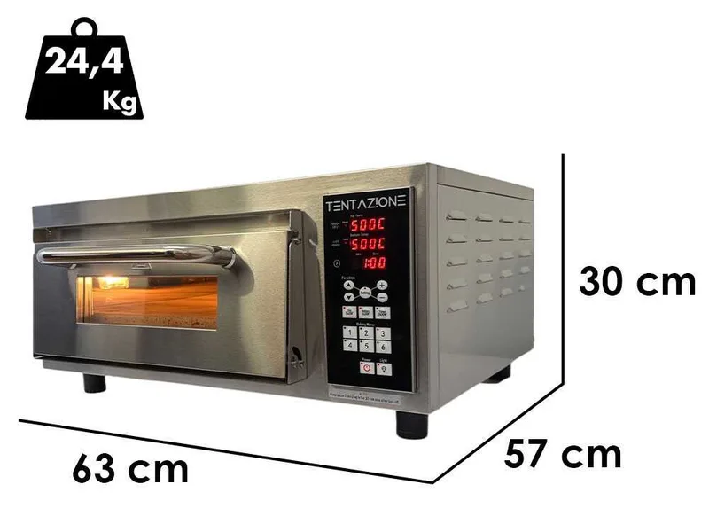 Pizza Party Tentazione MAX GT3 - Four électrique à pizza - Sole en biscotto réfractaire de 2 cm - 2800 W