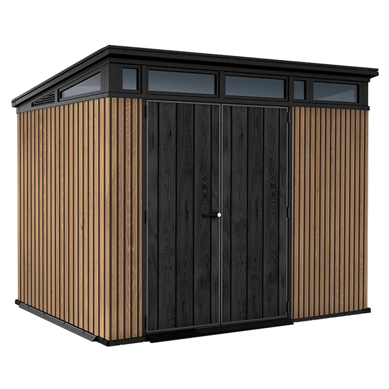 Keter Signature Venetian 9x7 - Abri de jardin - Avec porte à double battant - 277x218x226 cm