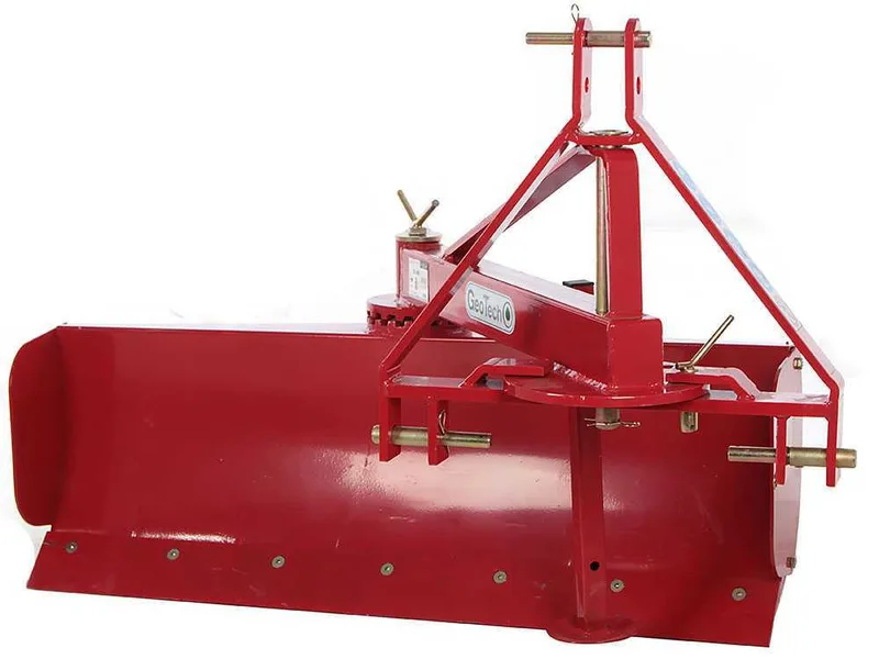 Niveleuse pour tracteur GeoTech DL160 à rotation lame 360° et Bras orientable