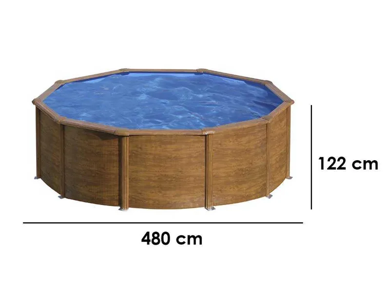Gre Pacific Ronde Ø460 x 120 cm - Piscine hors-sol en acier