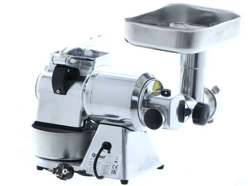 Fimar TR8D - Hachoir à viande électrique - Râpe intégrée - Groupe de hachage en aluminium - 230V
