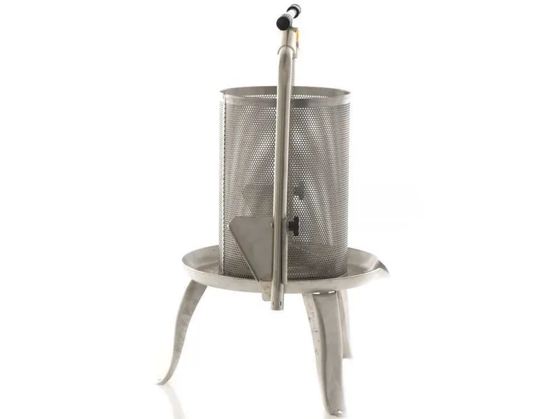Baesso V30 Inox - Pressoir à vis pour fruits et légumes 30 L – Cage en acier inoxydable