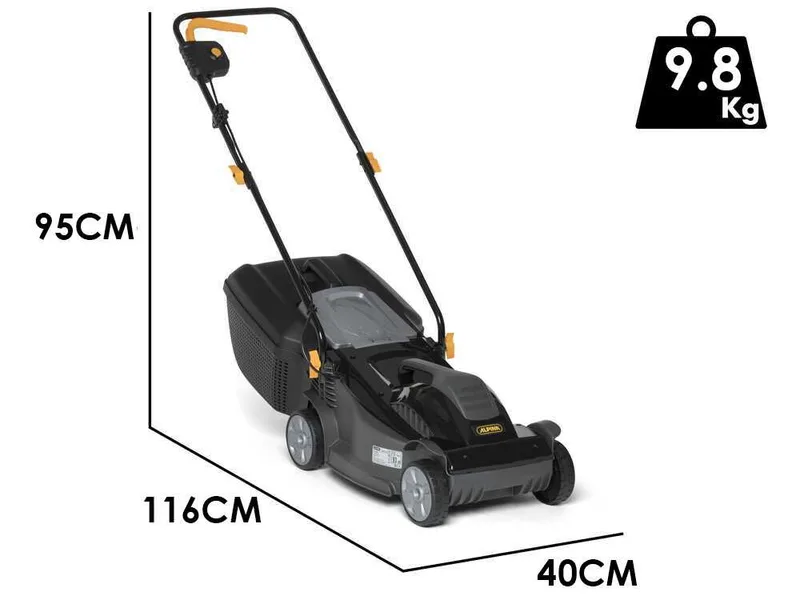 Alpina BL 380 E - Tondeuse à gazon électrique - 1400W - Coupe de 38 cm