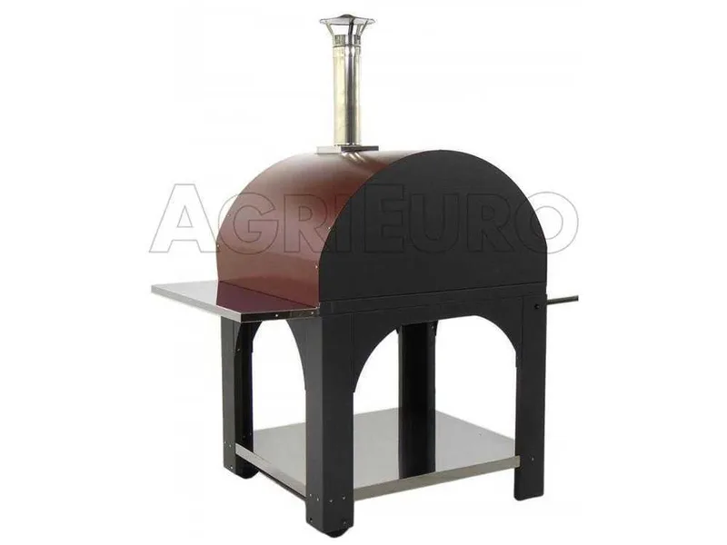 AgriEuro Cibus Red - Four à bois pour pizza d'extérieur 100x80 Cibus Red - 5 pizzas