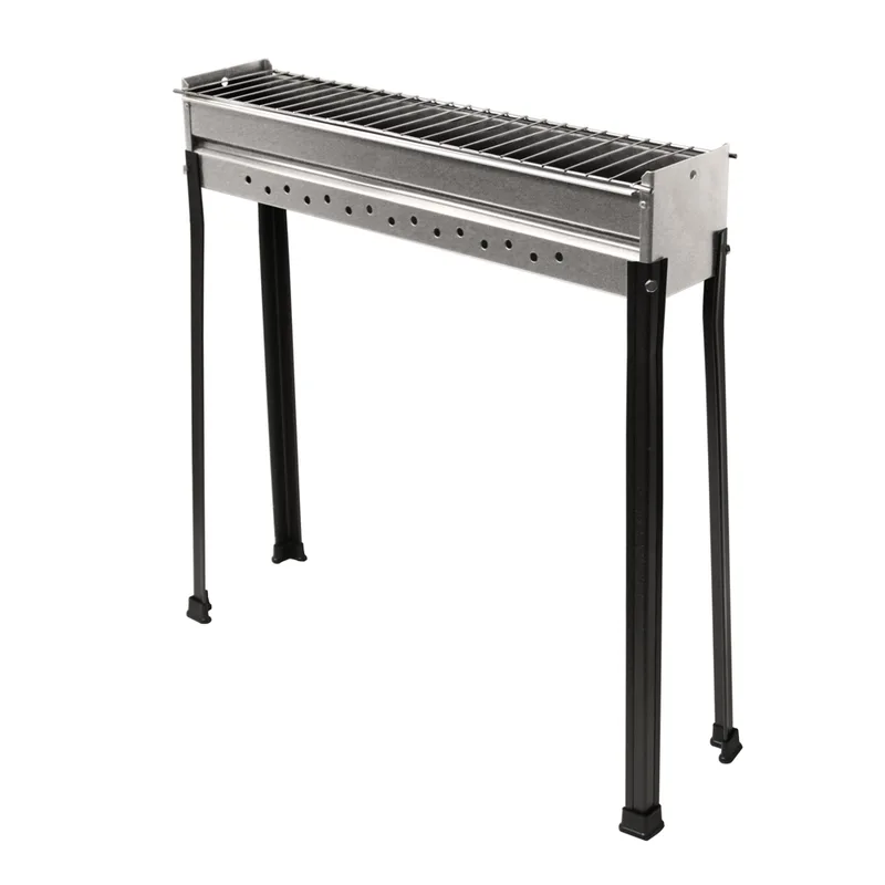 Seven Italy BBQ-60 INOX - Grille pour brochettes à charbon - 60x14 cm