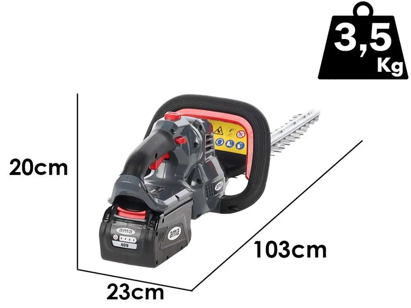 Ama Freemow 98708 - Taille-haie à batterie - 40 V