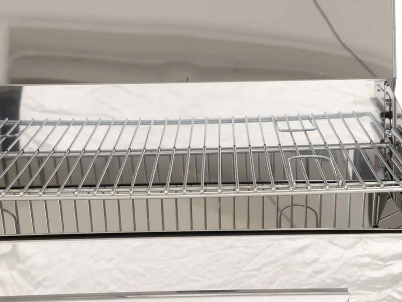 Mille Achille Large - Barbecue à charbon en acier inox artisanal - 67,5x37 cm