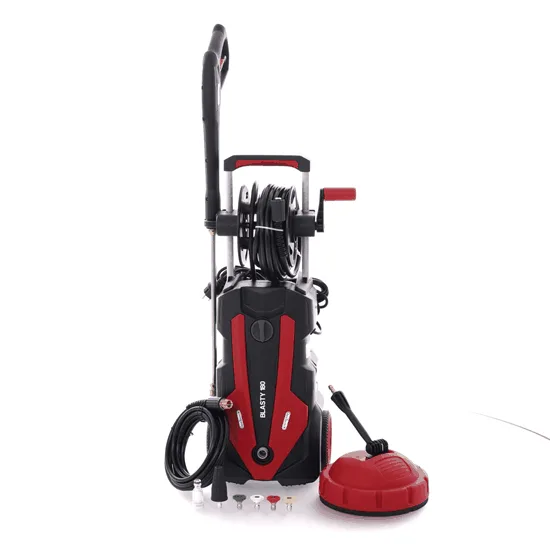 GeoTech Blasty 180 - Nettoyeur haute pression avec lance professionnelle + Kit patio et déboucheur - 180 bar - 450 l/h