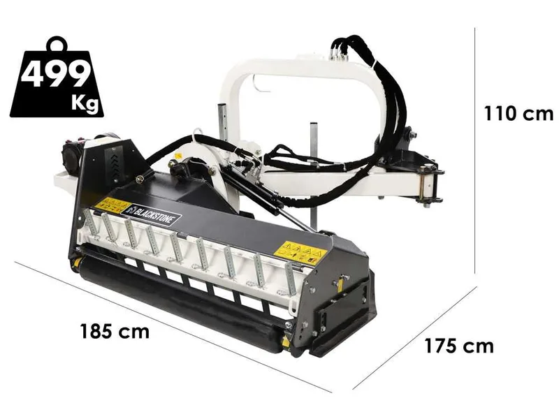 BlackStone BP-LA 135 Hydro - Broyeur d'accotement latéral à bras pour tracteur - Série médium-lourde
