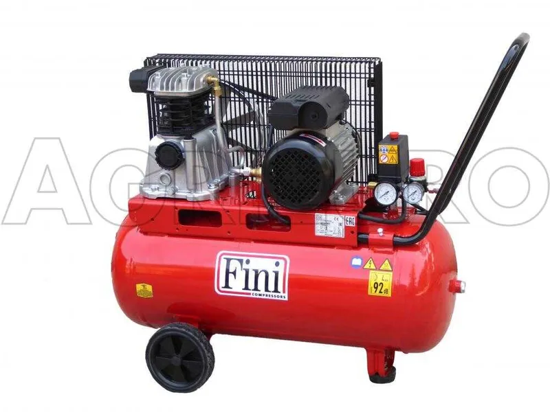 Fini MK 102 N 50 2M - Compresseur d'air électrique monophasé à courroie - Moteur 2 CV - 50 L