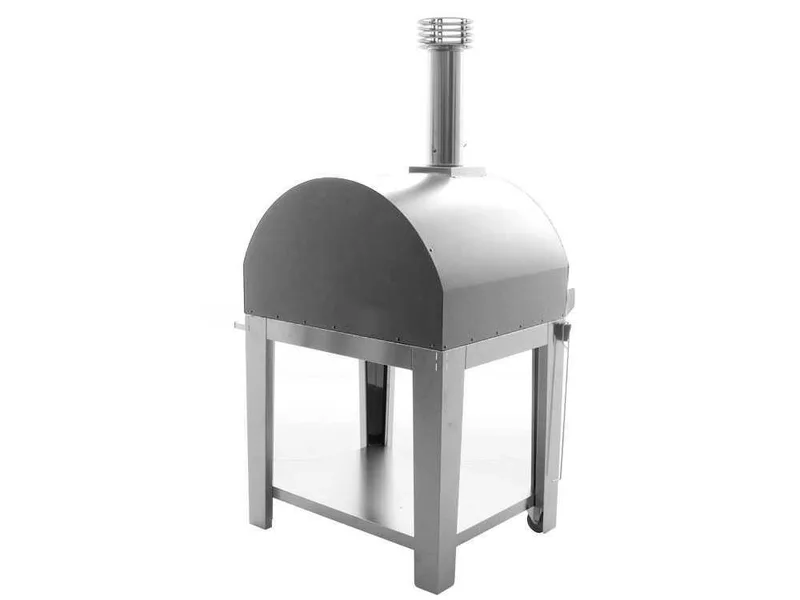 Fontana Mangiafuoco - Four à bois d'extérieur avec chariot - INOX
