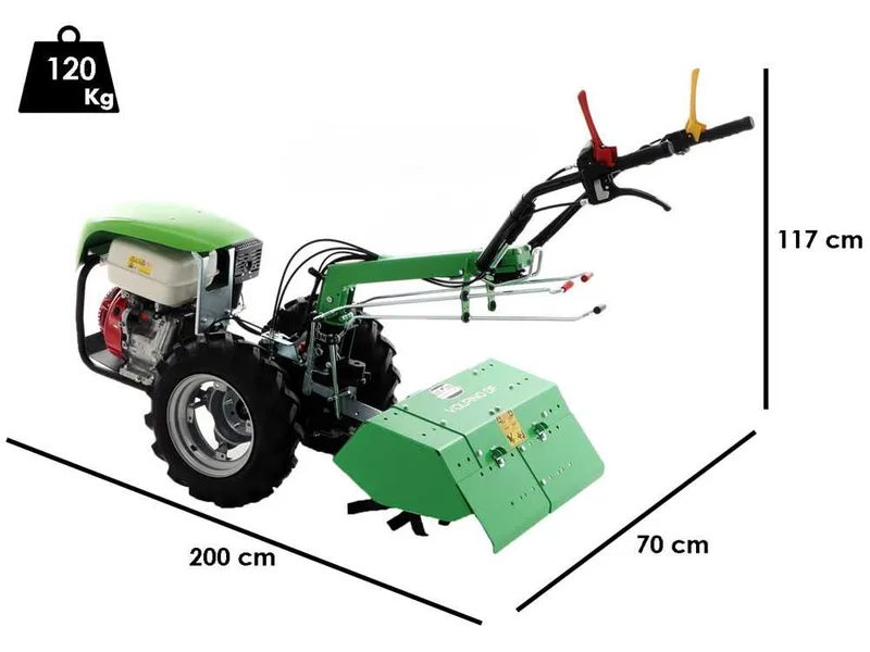 Lampacrescia MGM Volpino DF - Motoculteur à essence - Honda GX270 - 9 CV