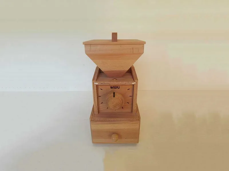 WIDU Widukind Mod. 1 - Moulin à farine en hêtre avec meules en pierre - 400W