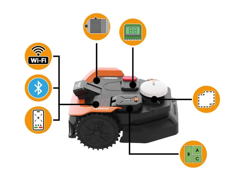 Worx Landroid Vision Cloud WR312E - Robot tondeuse - Sans installation