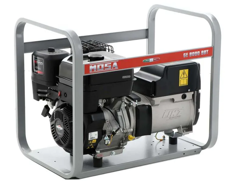 MOSA GE 8000 BBT - Groupe électrogène à essence 6.4 KW - Continue 5.6 kW Triphasé - Moteur B&S XR2100