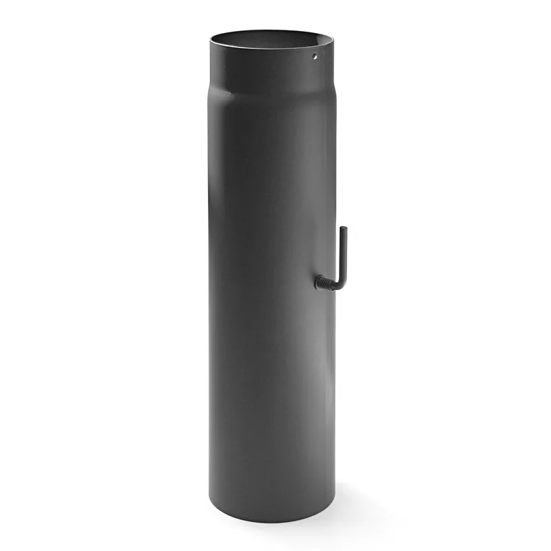 Raik Basic régulation de tirage 120mm gris fonte L: 500mm pour tuyau de fumée / conduit de fumée