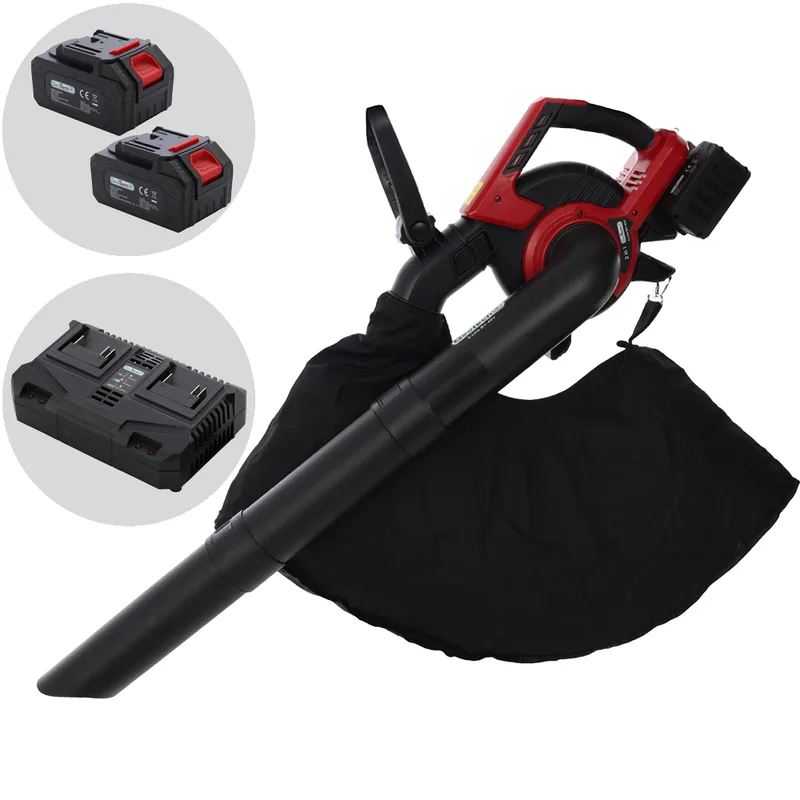 GeoTech X-Line BV-40V - Souffleur-aspirateur à batterie - 2 × 20 V 4 Ah