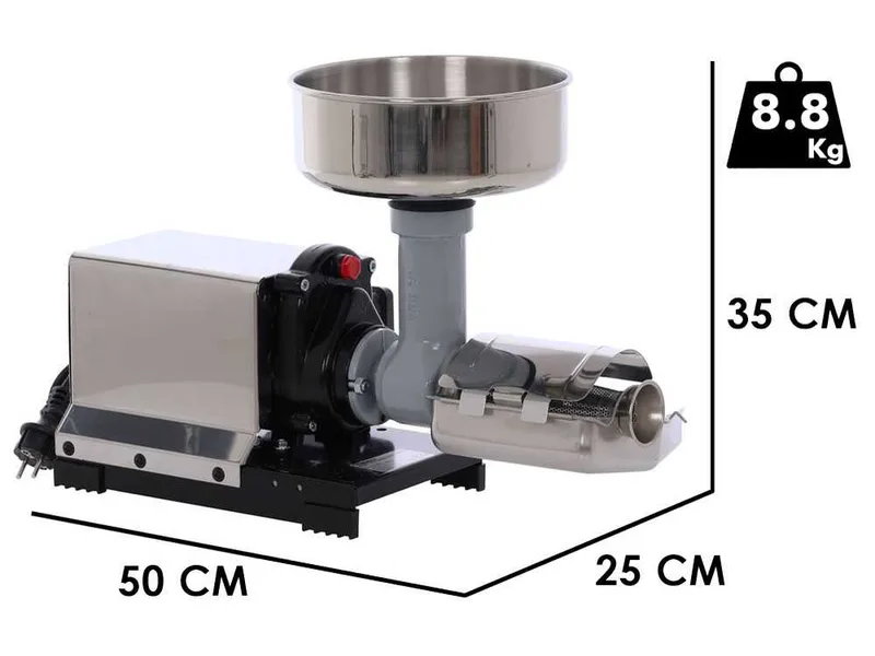 Épépineuse Reber 70100N INOX - N.3 - Moteur à induction professionnel de 450 W