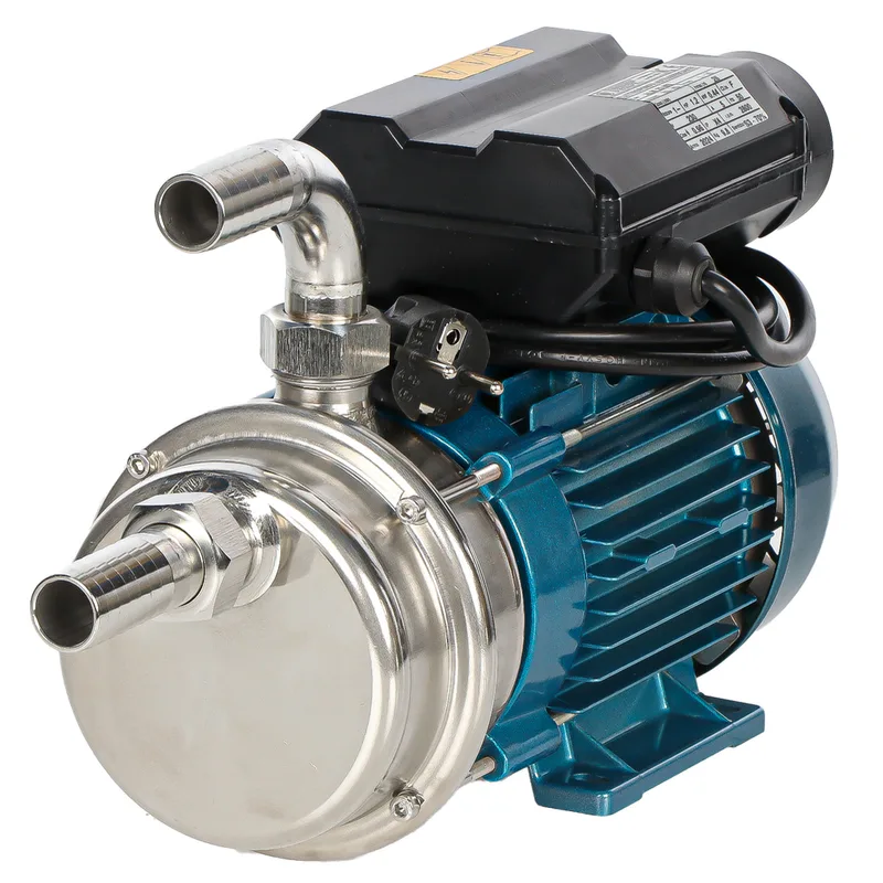 Tellarini ALM 25 MS - Pompe électrique de transfert en acier inoxydable - Raccord en acier inoxydable droits + courbés - Monophasée -230V - Choisissez vos raccords