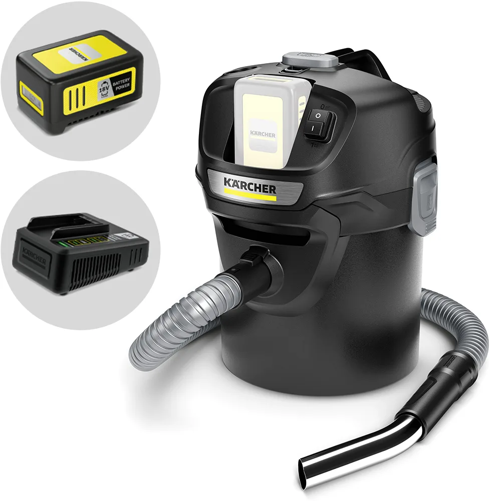 Karcher AD 2 Battery - Aspirateur multifonction - Fût en métal 14 L - 18V/ 5,0 Ah